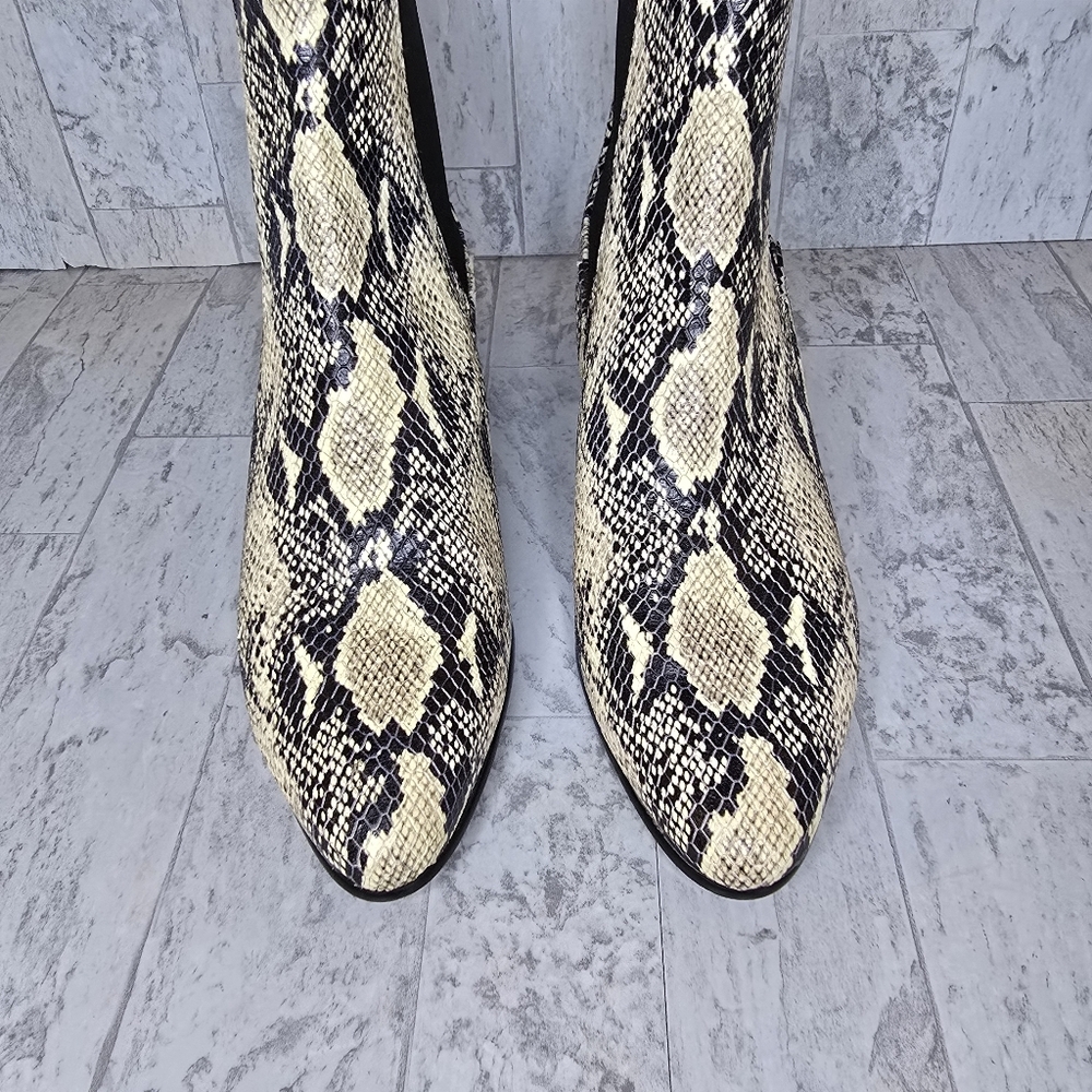 Sam Edelman Reesa Snake Embossed Ankle Boots - Picture 3 of 7